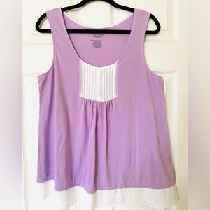EUC 💜 Simply Vera | Vera Wang | Purple Lace Sleeveless Nightgown